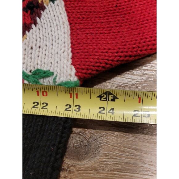 Vintage Heirloom Collectibles Christmas Cardigan Women's Sz L Santa Sweater Red - Picture 10 of 13